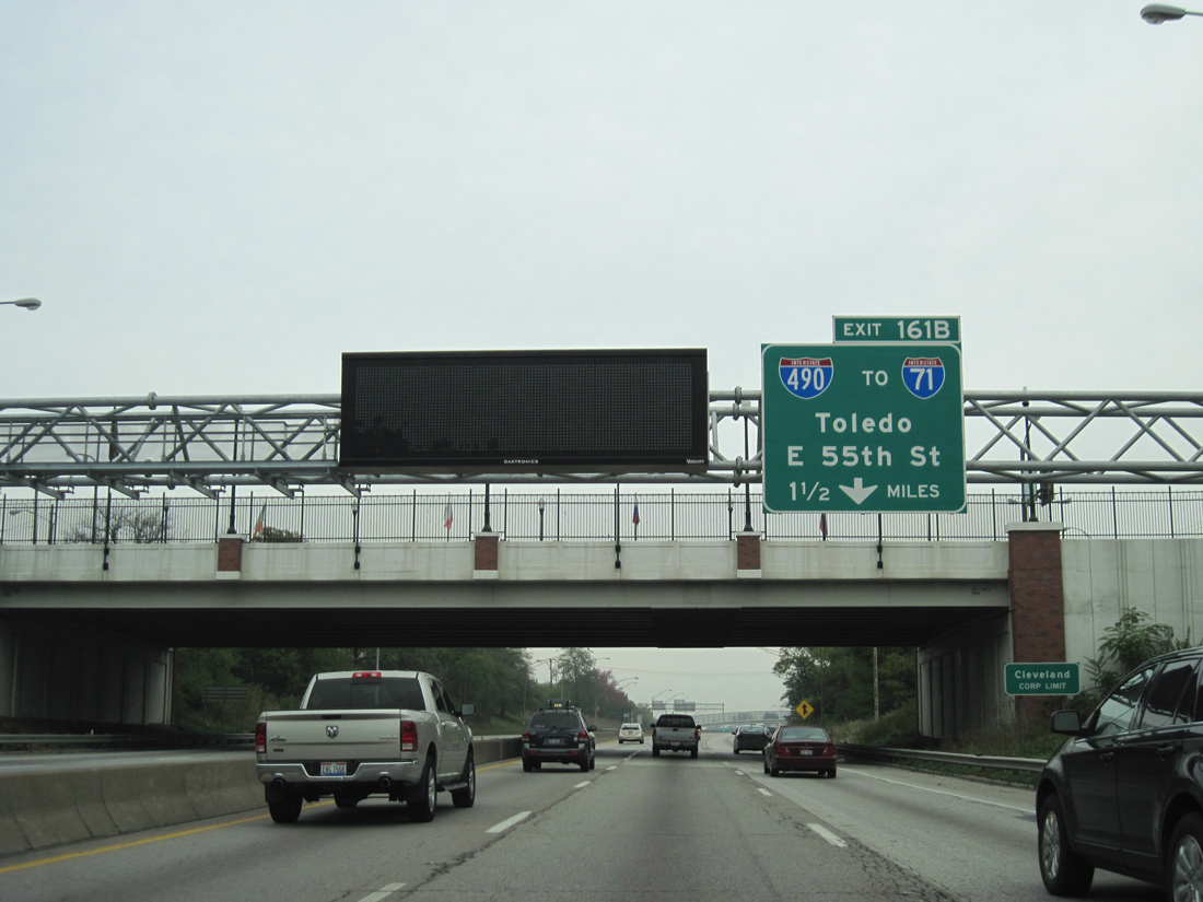 I-77 north at I-490 - Cleveland, OH