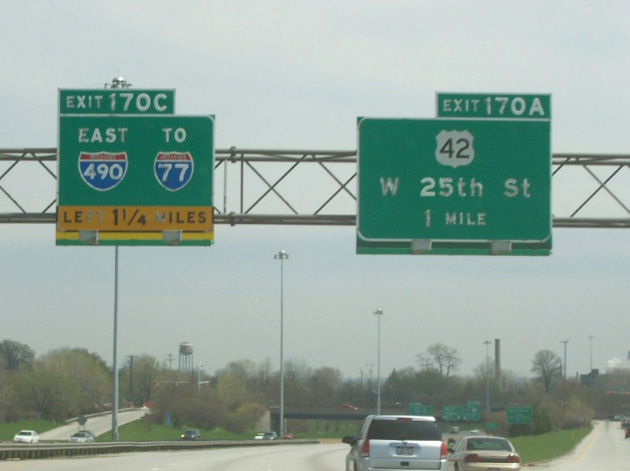 I-90 east at I-490/71 - 2006