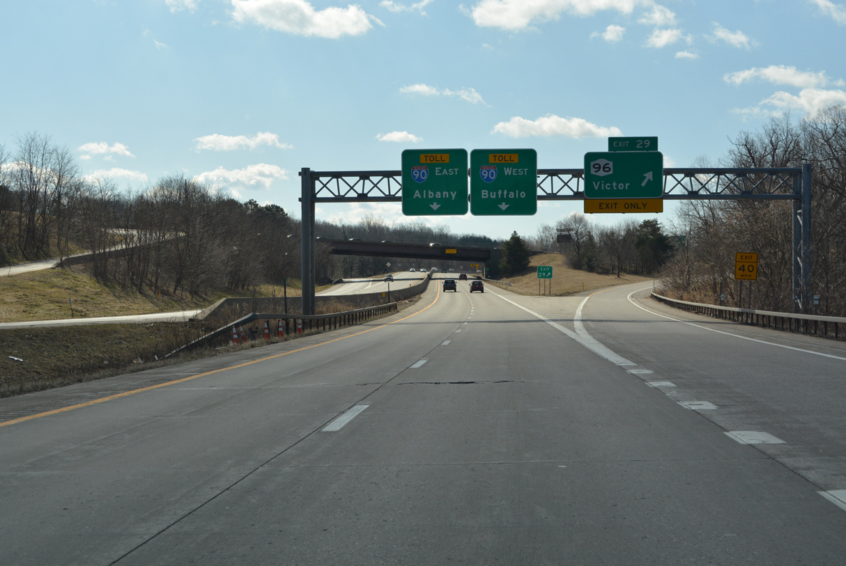 I-490 east at NY 96 in the town of Victor.