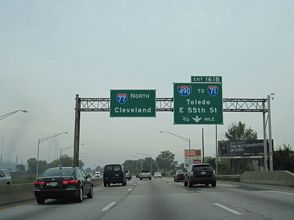 I-77 north at I-490 - Cleveland, OH