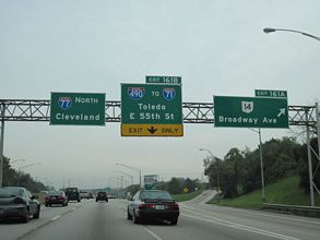 I-77 north at I-490 - Cleveland, OH