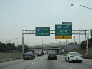 I-77 north at I-490 - Cleveland, OH