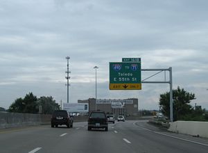 I-77 south at I-490 - Cleveland, OH