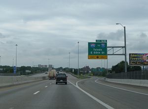 I-77 south at I-490 - Cleveland, OH