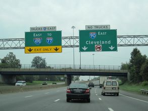 I-90 east at I-71/490 - Cleveland, OH