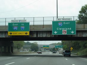 I-90 East at Interstate 490 in Cleveland, Ohio