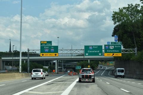 I-90 east at I-71/490 - Cleveland, OH