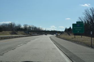 I-90/NYS Thruway east at I-490 in Victor.