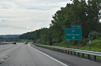 I-90/NY Thrwy west at I-490 - Victor