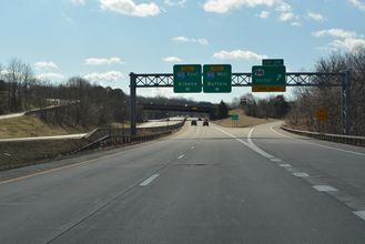 I-490 east at NY 96 in the town of Victor.