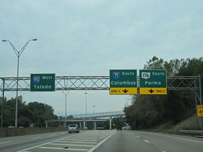 I-490 west at I-71/90 - Cleveland, OH