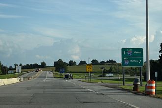 I-490 west at I-90/NY Thrwy - Le Roy