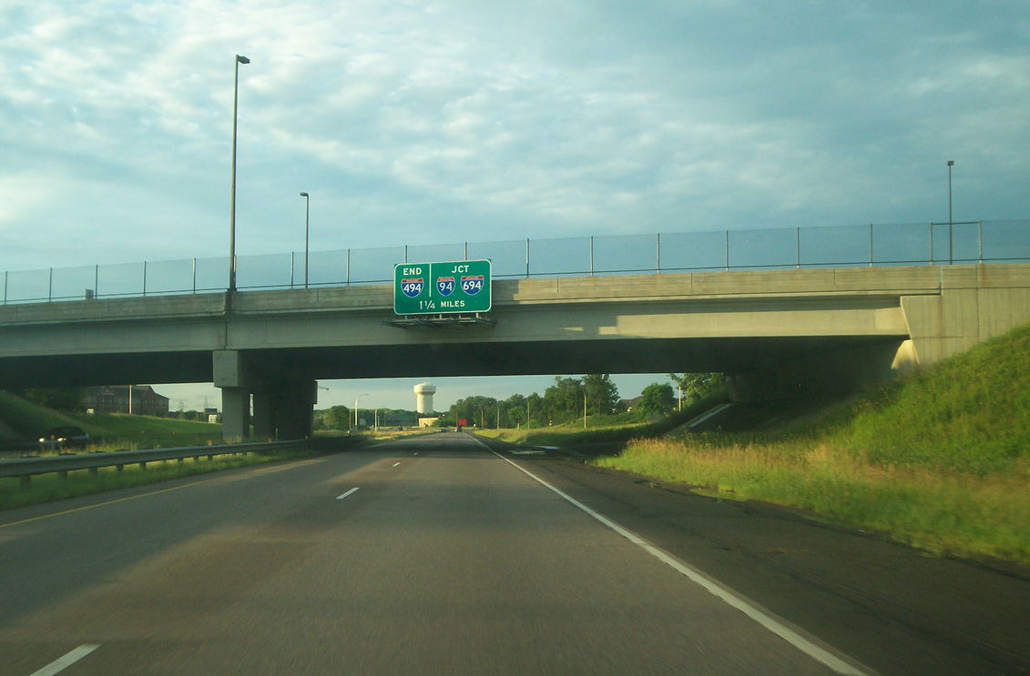 I-494 north at I-94/694 - Maple Grove, MN