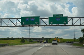 I-94 East at Interstate 494 in Maple Grove, Minnesota