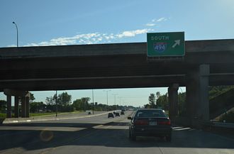 I-94/US 12 west at I-494/694 - Woodbury, MN