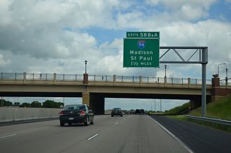 I-494 north at I-94/694-US 12 - Woodbury, MN