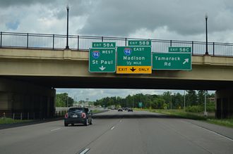 I-494 north at I-94/694-US 12 - Woodbury, MN