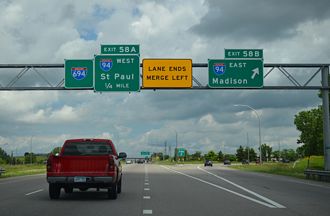 I-494 north at I-94/694-US 12 - Woodbury, MN