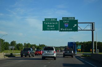 I-694 south at I-94/494-US 12 - Oakdale, MN