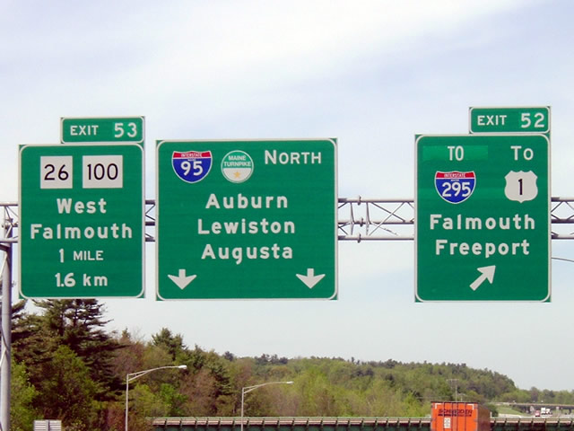I-95/Maine Tpk north at I-495 - Portland