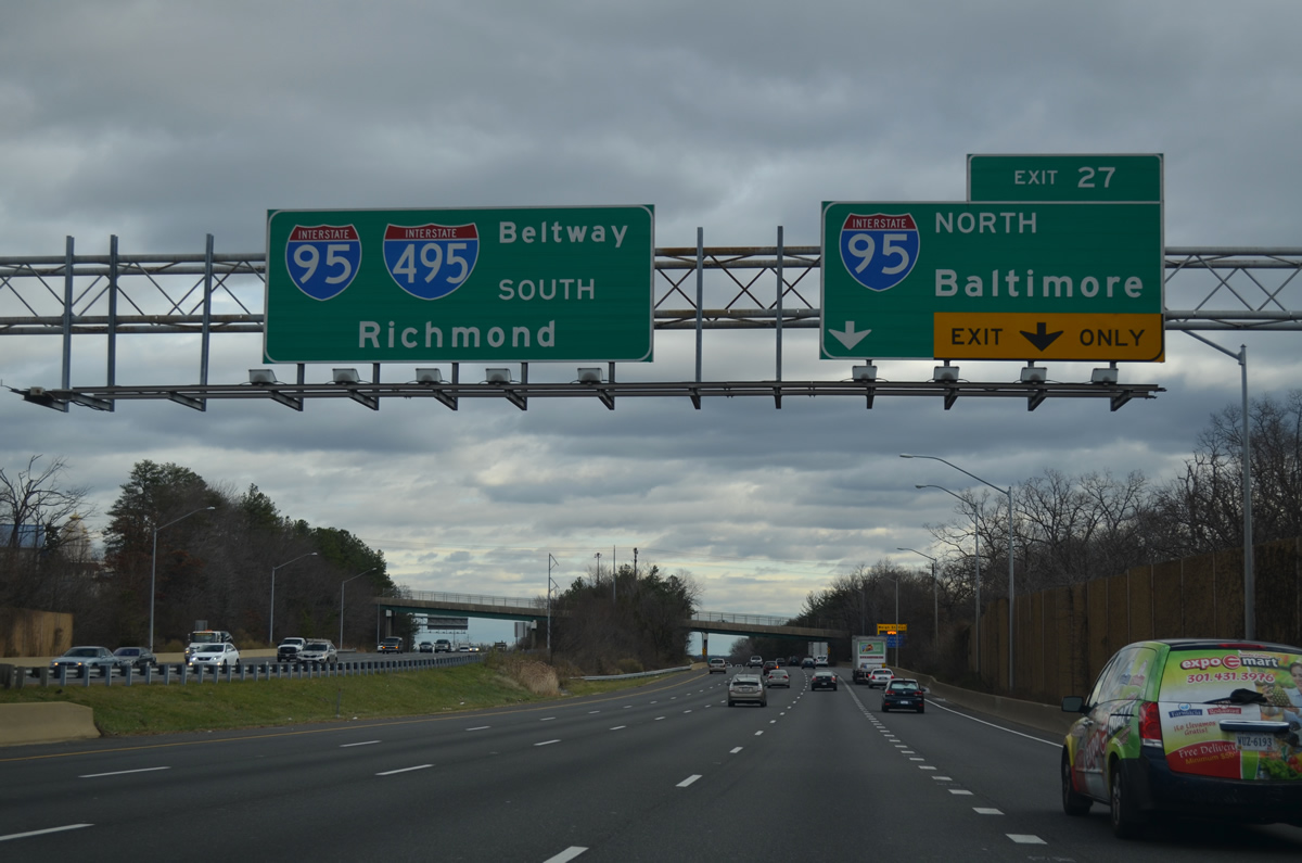 I-495 east at I-95 - Silver Spring, MD