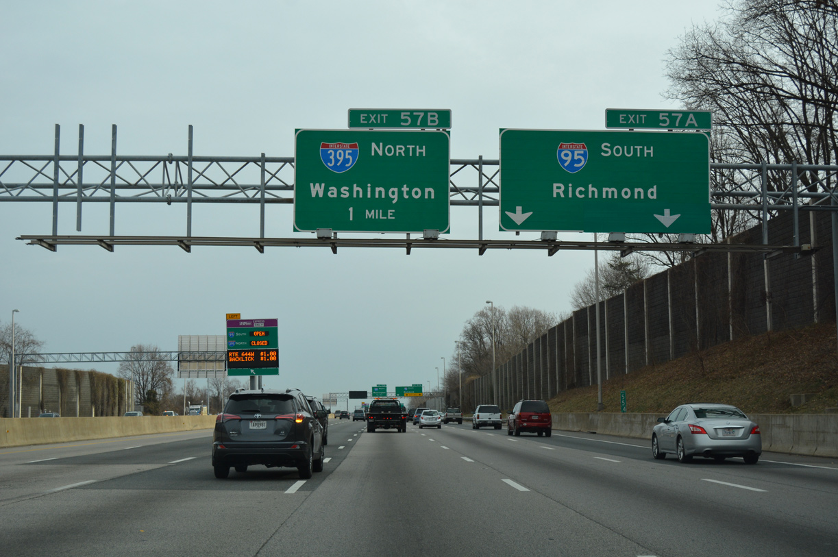 I-495 east at I-95/395 - Springfield, VA
