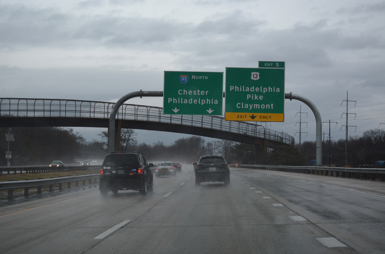 I-495 north at US 13 - Claymont, DE