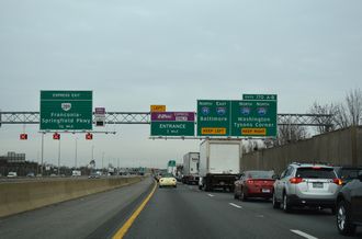 I-95 north at I-395/495 - Springfield, VA