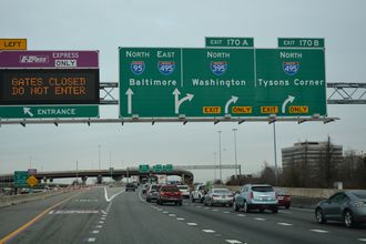 I-95 north at I-395/495 - Springfield, VA