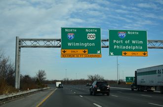 I-95 north at I-495 - Newport, DE