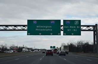 I-95 north at I-295/495 - Newport, DE