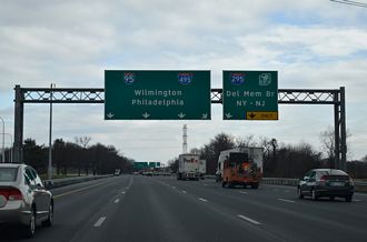 I-95 north at I-295/495 - Newport, DE