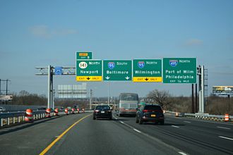 I-295 south at I-495/95 - Newport, DE