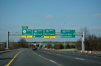 I-295 south at I-495/95 - Newport, DE