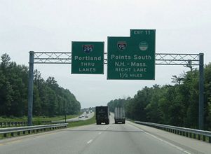 I-295 south at I-495/Maine Tpk - Falmouth