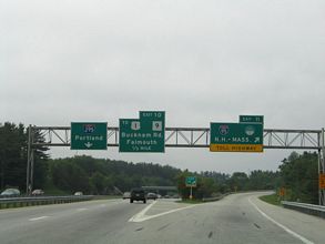 I-295 south at I-495/Maine Tpk - Falmouth