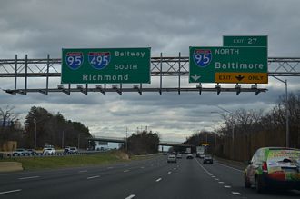 I-495 east at I-95 - Silver Spring, MD