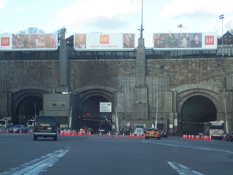 NJ Route 495 east at Lincoln Tunnel