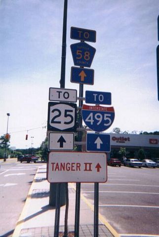 Tanger Mall Drive east at I-495