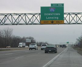 I-69/96 south at I-496 - Delta Charter Twp, MI