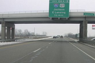 I-96 east at I-496/US 27 - Delhi Charter Twp, MI