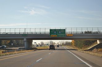 I-496 east at I-96/US 127 - Lansing, MI