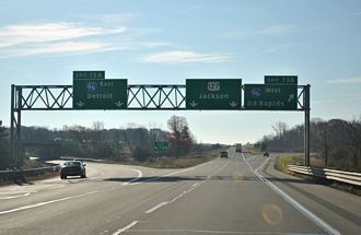 I-496 east at I-96/US 127 - Delhi Charter Twp, MI