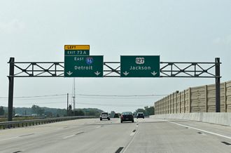 I-496/US 127 South at I-96 in Delhi Charter Twp, MI