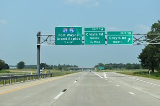 I-496 West one mile ahead of I-69/96 at Waverly, MI