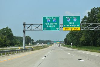 I-496 West at I-69/96 near Lansing and Waverly, MI