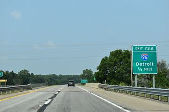 US 127 North a half mile from Exit 73 A to I-96 East
