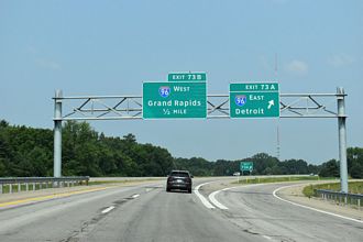 US 127 North at I-96/496 north of Holt, MI