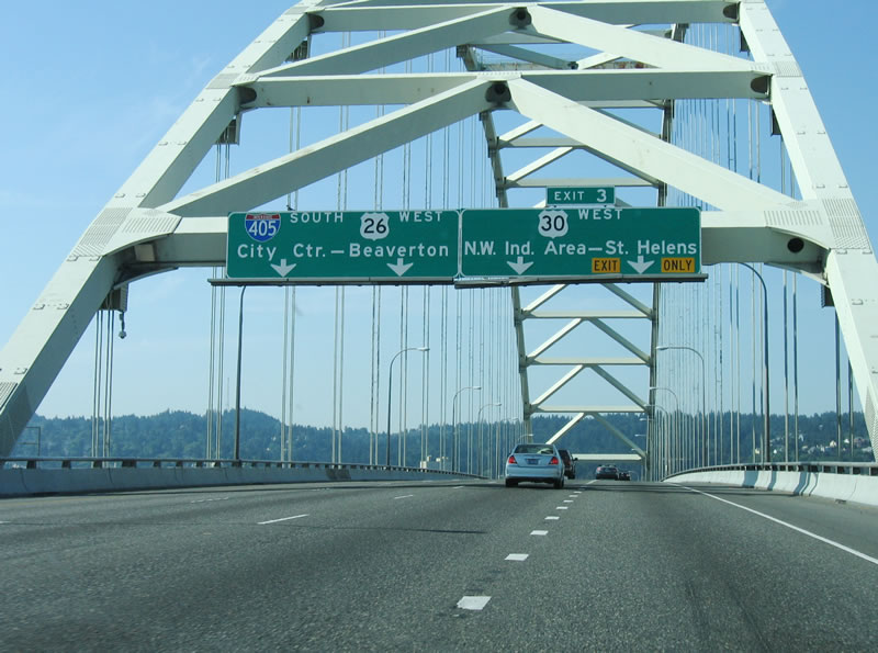 I-405/US 30 south split - Portland, OR