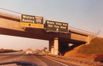 I-80 east at I-505 - 1976